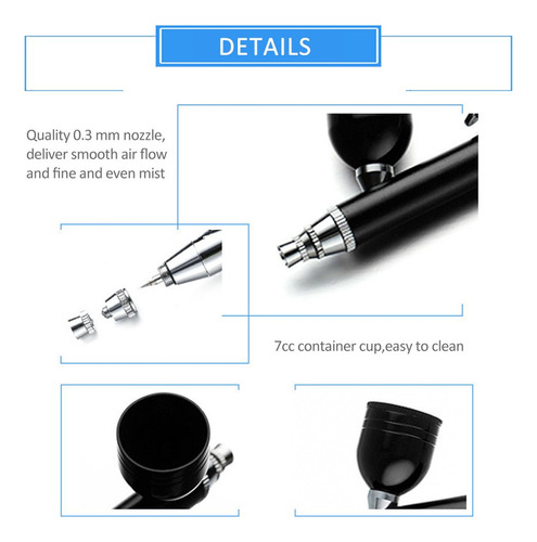 T Kit Airbrush Kkmoon Recarregável Usb Portátil