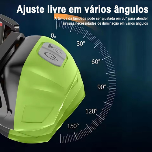 Lanterna Recarregável Usb Sensor À Prova D'água Uso Exter