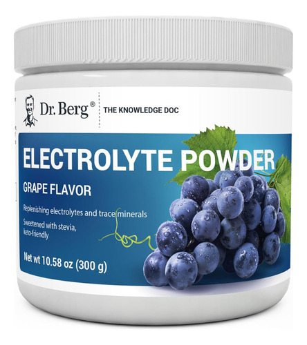 Electrolitos En Polvo Uva Natural Dr. Berg 300 G