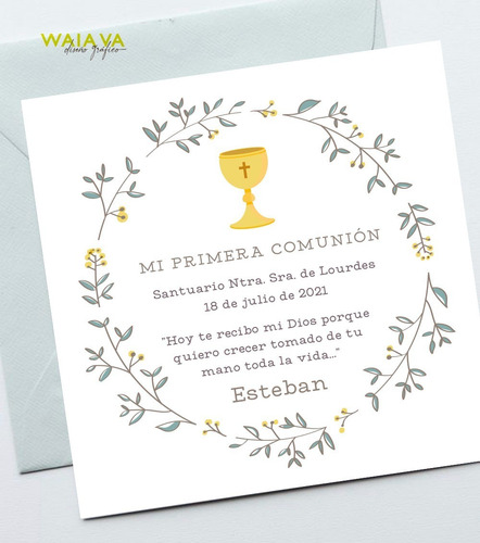 Imagen 3 de 6 de Estampas Tarjetas Comunión Nenes X 2u