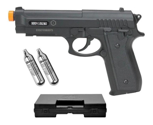 Pistola Airsoft Co2 Taurus Pt92 6.0 Cyber + 02 Co2 + Maleta