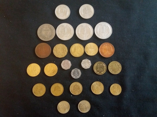 25 Monedas Chilenas Baja Circulación F4