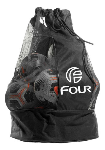 Bolso Pelotero Negro  8 Balones.