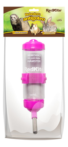 Redkite Bebedero Colgante Antigoteo Para Hámster 125ml