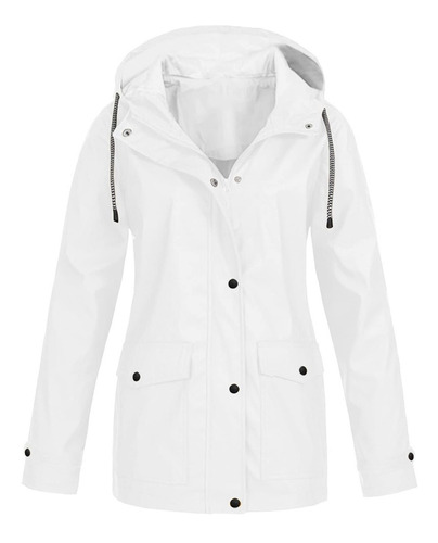 Duowei Chaqueta Capucha Talla Para Mujer Abrigo Impermeable