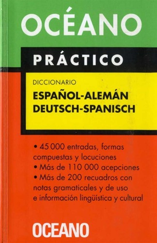 * Diccionario Aleman Español Deutsch Spanish Oceano Practic