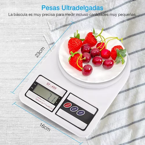 Báscula Roja Digital De Cocina Alta Precisión Gramera Vidrio