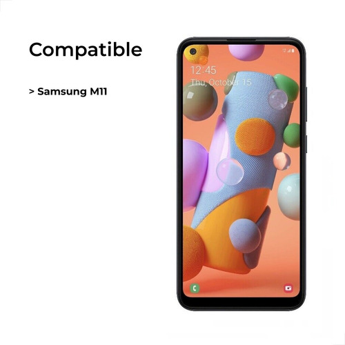 Pantalla Completa Display Touch Para Samsung M11 (sm-m115f) Color Negro