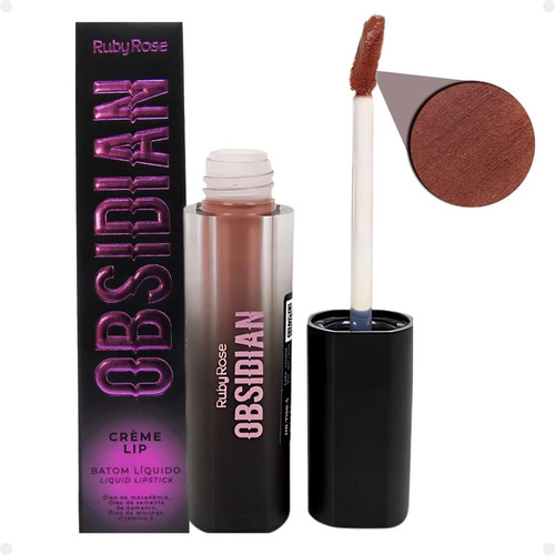 Batom Líquido Ruby Rose Obsidian Crème Lip Ocl05 Hb-7100-5