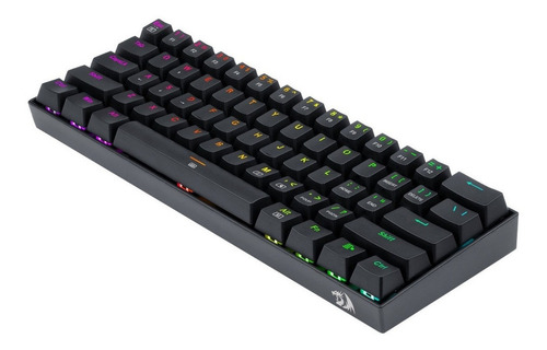 Teclado gamer Redragon Dragonborn K630 QWERTY Redragon Brown inglés US color negro con luz RGB