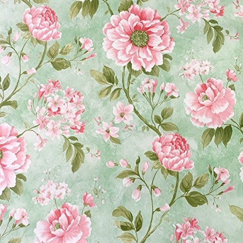 Simplelife4u Vintage Flower Contact Paper Selfadhesive Shelf