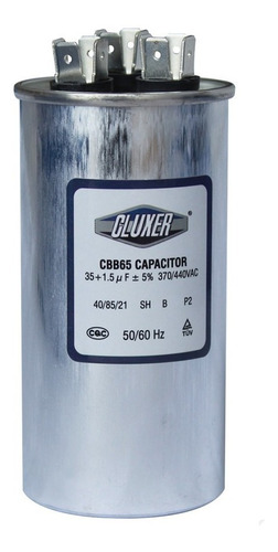 Capacitor De Trabajo, 35/1.5mf, 440v +-5%, 50/60hz, Cluxer