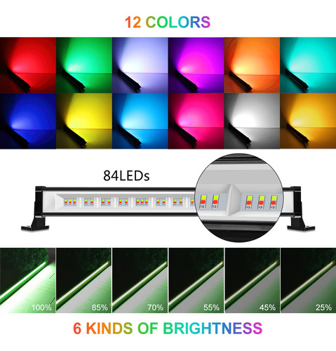 Barra Led 25w Rgb Con Control Remoto Para Bar Jardín Fiesta