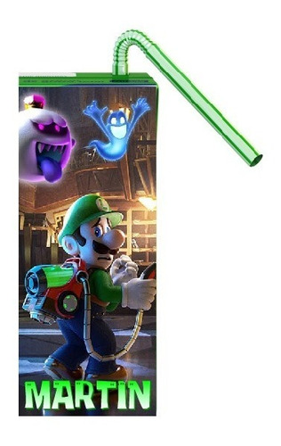 Pack 6 Jugos Néctar Personalizado Luigi Mansion