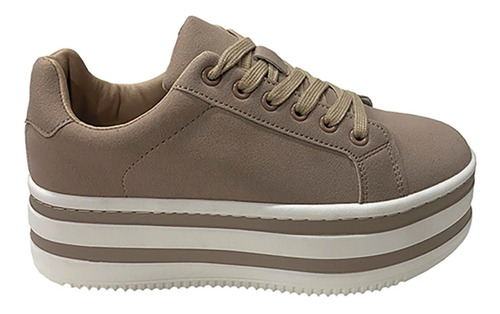 Zapatilla Gamuza Ecológica Zax45 Beige