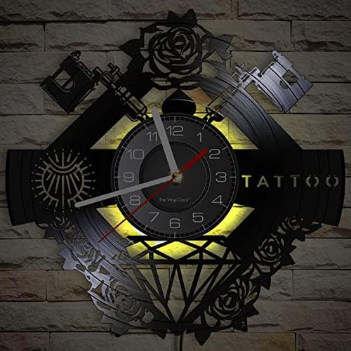 Timethink 12 Letreros De Estudio De Tatuaje Reloj De Pared C