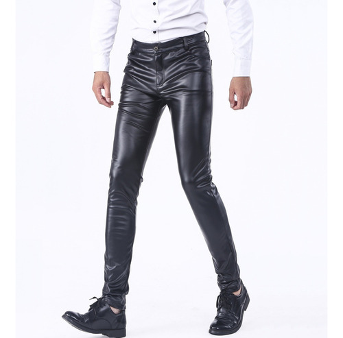 Pantalones De Cuero For Motociclista Biker Band For Hombre