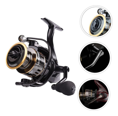 Tuomo Carrete De Baitcasting De 12 Carretes He-7000 Rueda De Pesca Relación 5:2:1 Equipo De Pesca, Universal 5:2:1 He-7000 12 Ejes,accesorios De Pesca Al Aire Libre,barco De Pesca Metálico