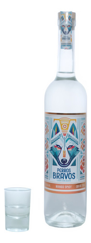 Licor Con Agave Perros Bravos - Mango Spicy - 12 Unidades