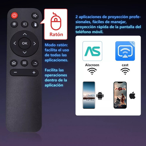 Proyector Profesional Hy300 Portatil Mini Android 1080p Proyector Hy300 Pro 4k Hd Smart Tv Led 8000lm Color Blanco Bluemos 110v/220v