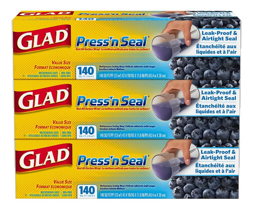 Plastico Adherente  Glad Press'n Seal 3 Pz