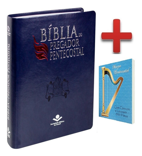 Imagem 1 de 5 de Bíblia Sagrada Pregador Pentecostal + Caixa, Índice + Harpa