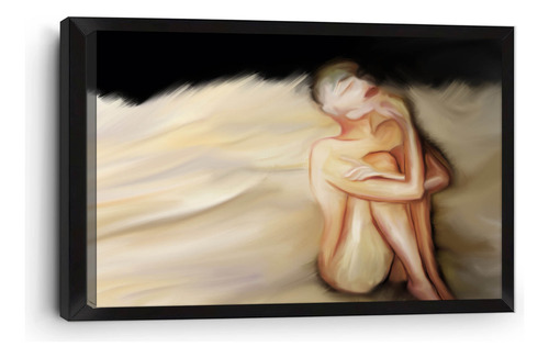 Cuadro Canvas Marco Inglés Cuerpo Femenino Abstract 80x120cm
