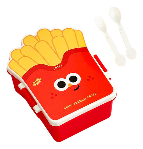 - Lunch Box Bento Caixa Com Tampa Compacta De Recipiente