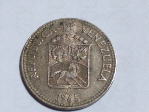 Moneda De Colección Venezolana De Cinco Centimos De 1965