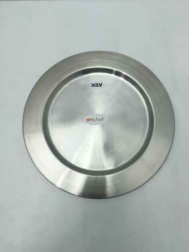 Plato Base Fondo Borde Mate 35cm Acero Eurochef C. 1153