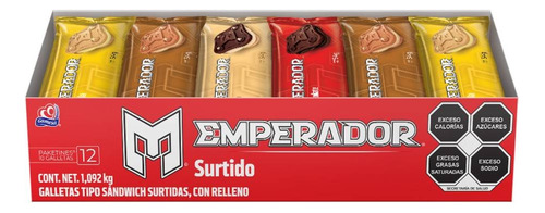 Galletas Emperador Surtido De 12 Paquetes Surtidos 1.092kg