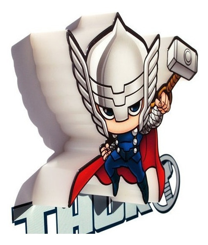 Lampara Mural 3d Mini Thor Marvel Vengadores