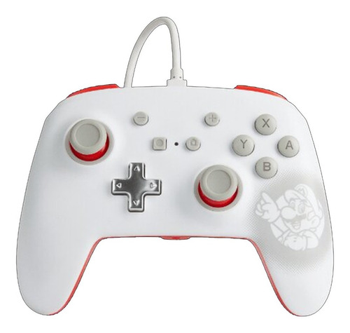 Control Alambrico Wired Powera Nintendo Switch Mario White