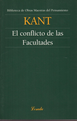 Conflicto De Las Facultades,el - Kant - Losada