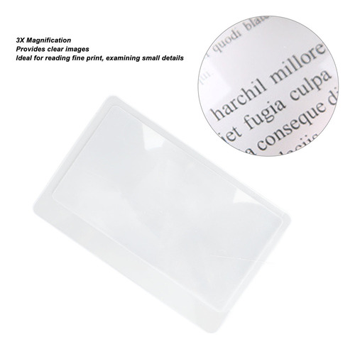 Lentes De Aumento Tipo Cartera, 20 Hojas, Tamaño Tarjeta De