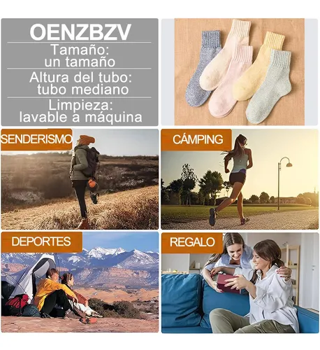 Calcetines Termicos Mujer, 5 Pares Calcetines De Lana,