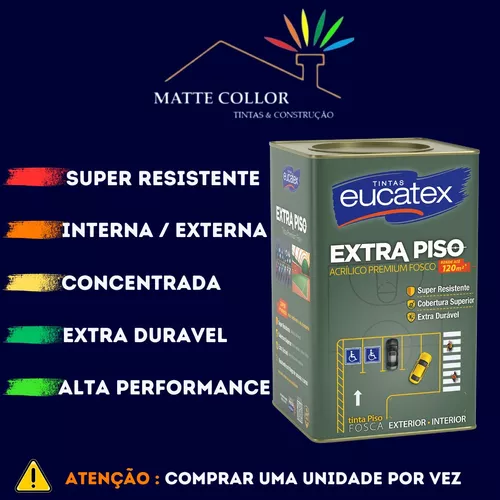 Tinta acrilica fosca eucatex cha ingles 18lts