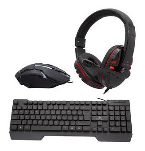 Kit Pro Gamer Teclado + Mouse + Audifonos Profesional Good