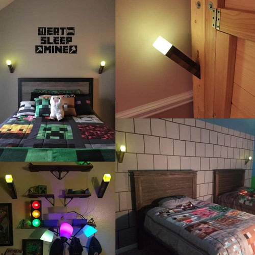 Antorcha De Pared Iluminada, Baterías Y Lámpara Nocturna Enc