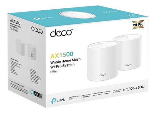 Tp-link Deco Wi-fi 6 Mesh, Ax1500, Deco X10(2-pack)