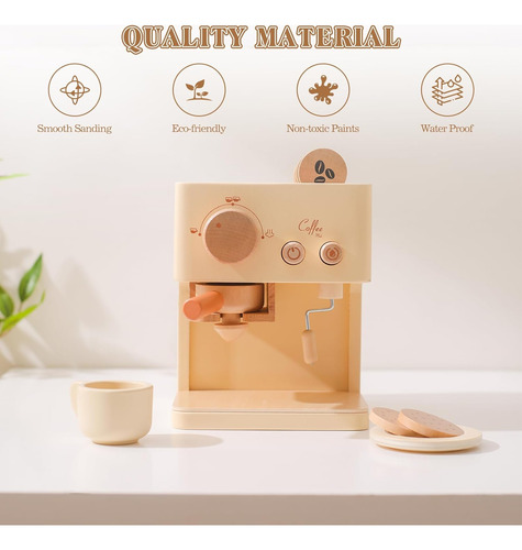 Juego De Cafetera Para Niños, Cafetera De Madera Para Niños