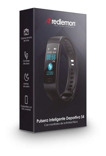 Imagen 9 de 10 de Pulsera Inteligente Ritmo Cardiaco Contra Agua S4 Redlemon