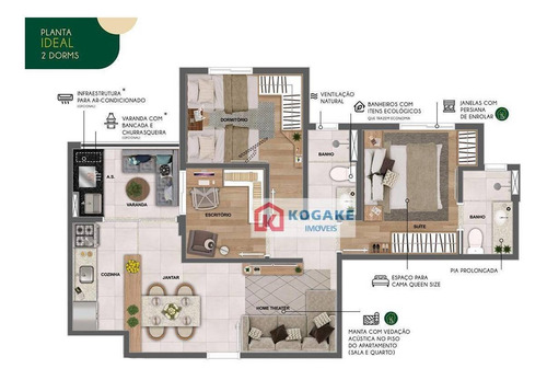 Apartamento Com 2 Dormitórios À Venda, 65 M² Por R$ 374.387,15 - Parque Industrial - São José Dos Campos/sp - Ap7315