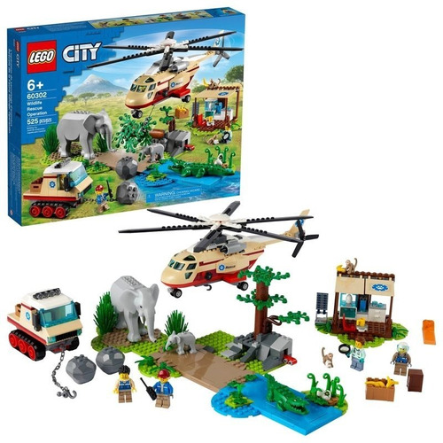 Kit Lego City Rescate De Fauna Salvaje Operación 60302 Cantidad de piezas 525