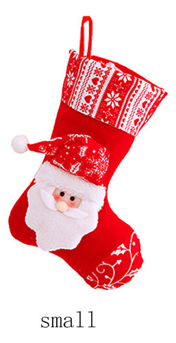 Calcetines Navideños Con Decoración Navideña, Papá Noel Trid