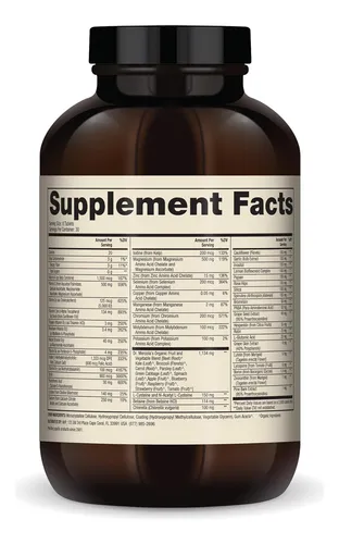 Dr. Mercola Complejo De Alimentos Integrales Con Multivitamínico Añadido Más Minerales Vitales, 30 Porciones (240 Table
