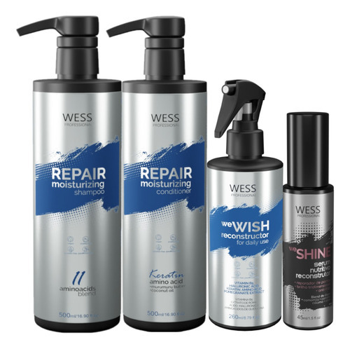 Wess Repair Sh 500ml+cond 500ml+wewish 260ml+weshine 45ml