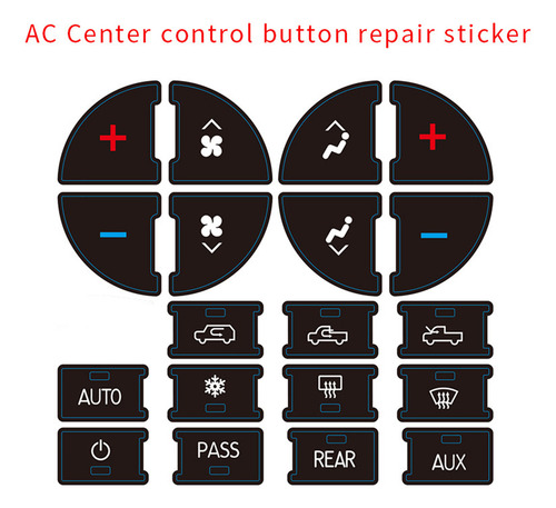 Kit De Reparación De Pegatinas Ac Dash Button Fix Ruined Fad