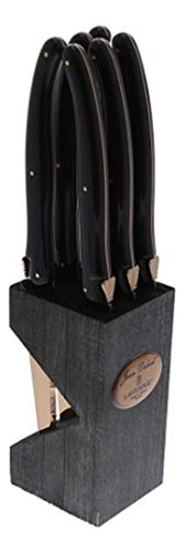 New Age 6pc Block Black Copper Cuchillos Carne Talla Ú..