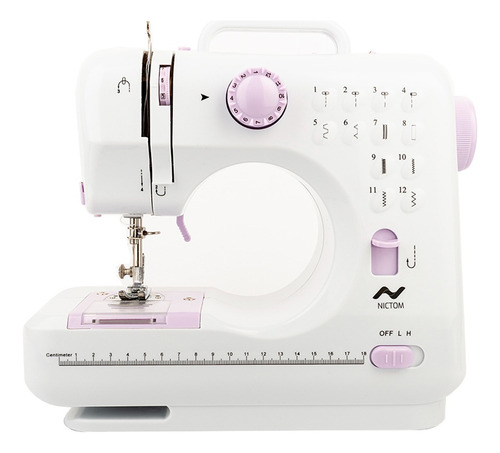 Imagen 1 de 7 de Máquina De Coser Nictom Mc02 Recta 12 Tipos De Puntadas